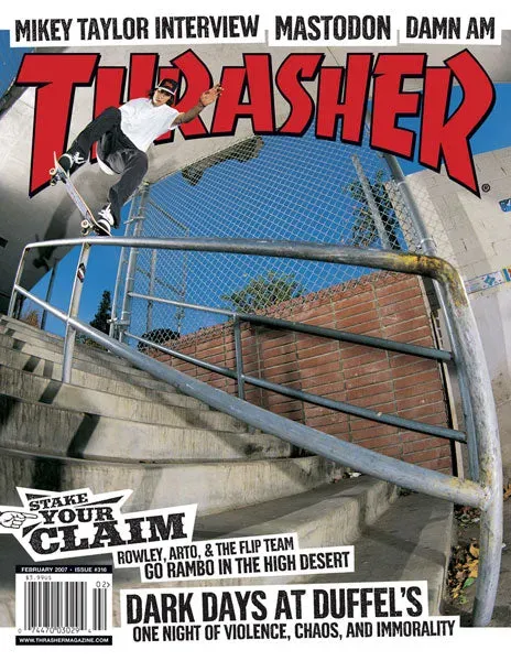 Thrasher februar 2007 blad enkeltnummer skate