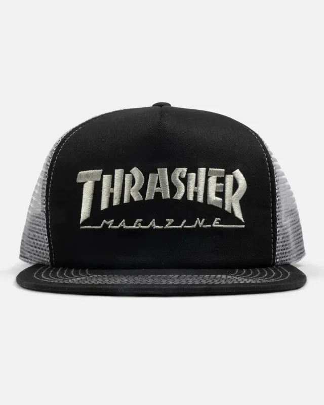 Thrasher Mag Logo truckercaps svart grå