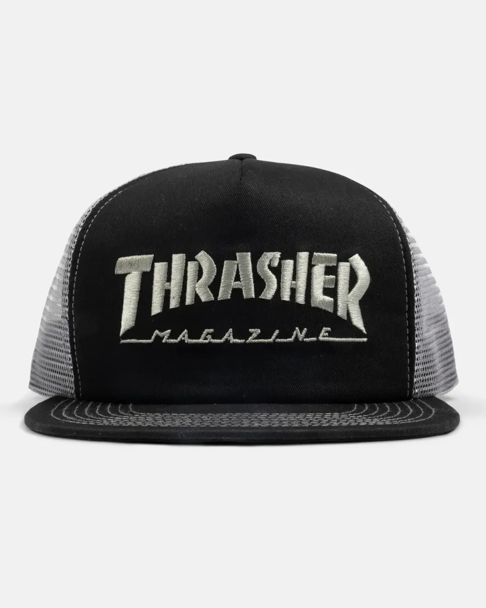 Thrasher Mag Logo truckercaps svart grå