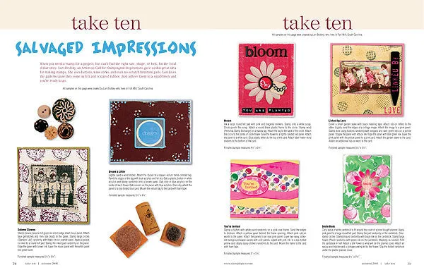 Stampington Take Ten Autumn 2006 blad kortlaging 480 kort