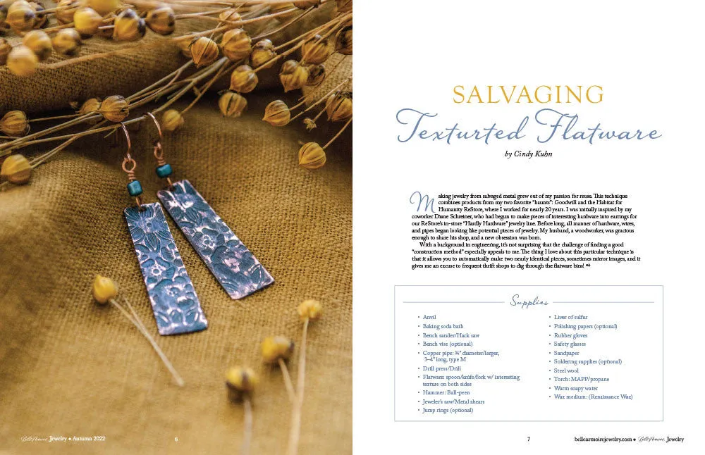 Stampington Belle Armoire Jewelry Autumn 2022 blad PDF smykker