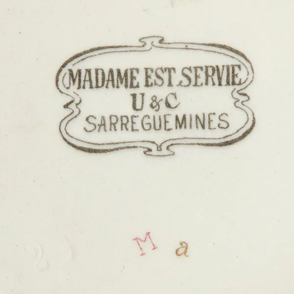 Stampington Enfin Seuls! tallerken dekor 21,5 cm vintage