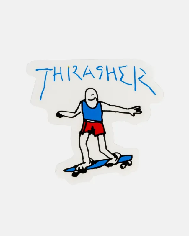 Thrasher Gonz klistremerke 9,4 x 10,2 cm vinyl