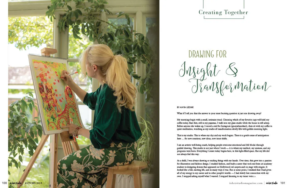 Stampington In Her Studio Summer 2026 blad sommerutgave atelier