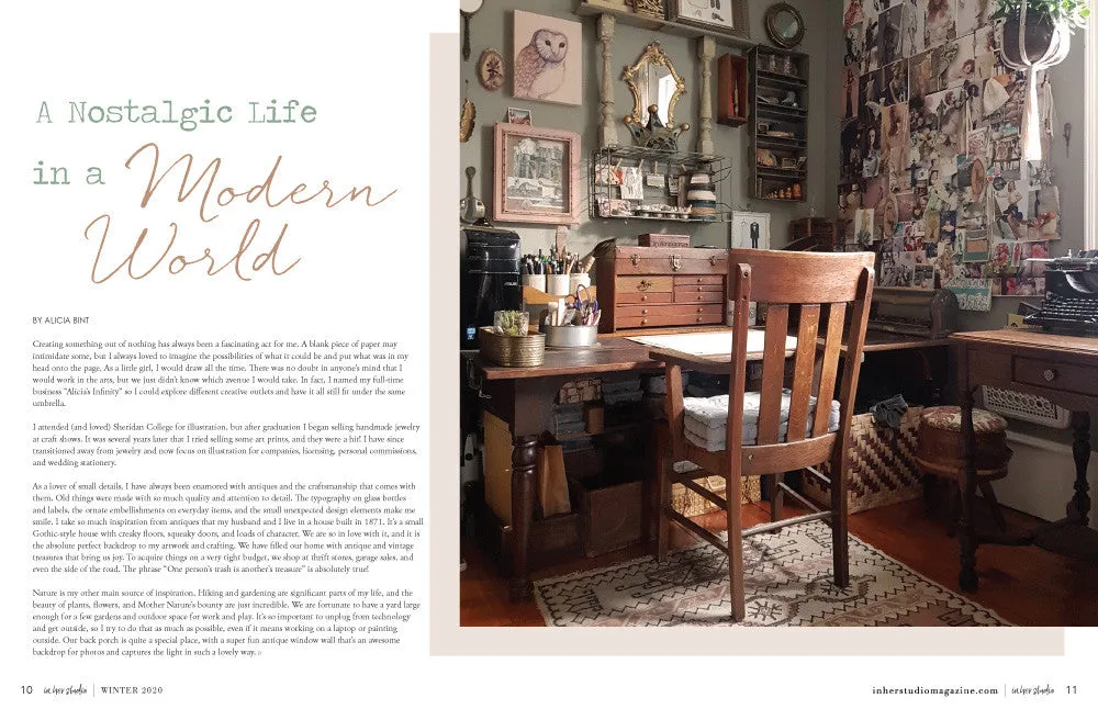 Stampington In Her Studio Winter 2021 blad atelierbesøk