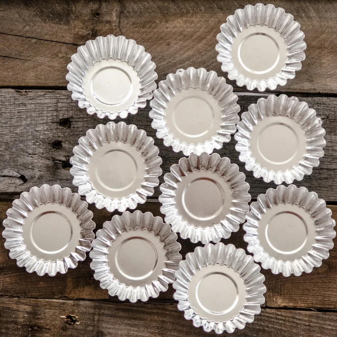 Stampington Fluted Tart Tin Molds metallformer 10-pakning
