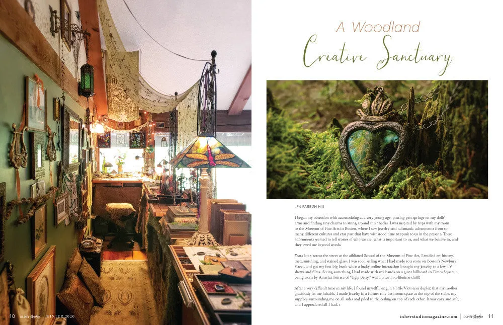 Stampington In Her Studio Winter 2021 blad atelierbesøk