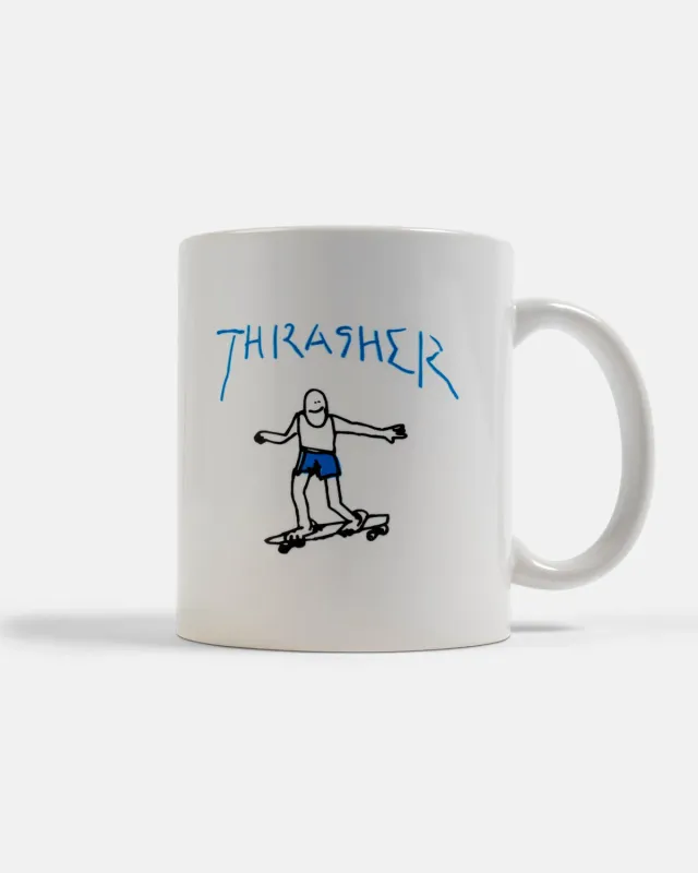 Thrasher Gonz krus hvitt keramikk logo