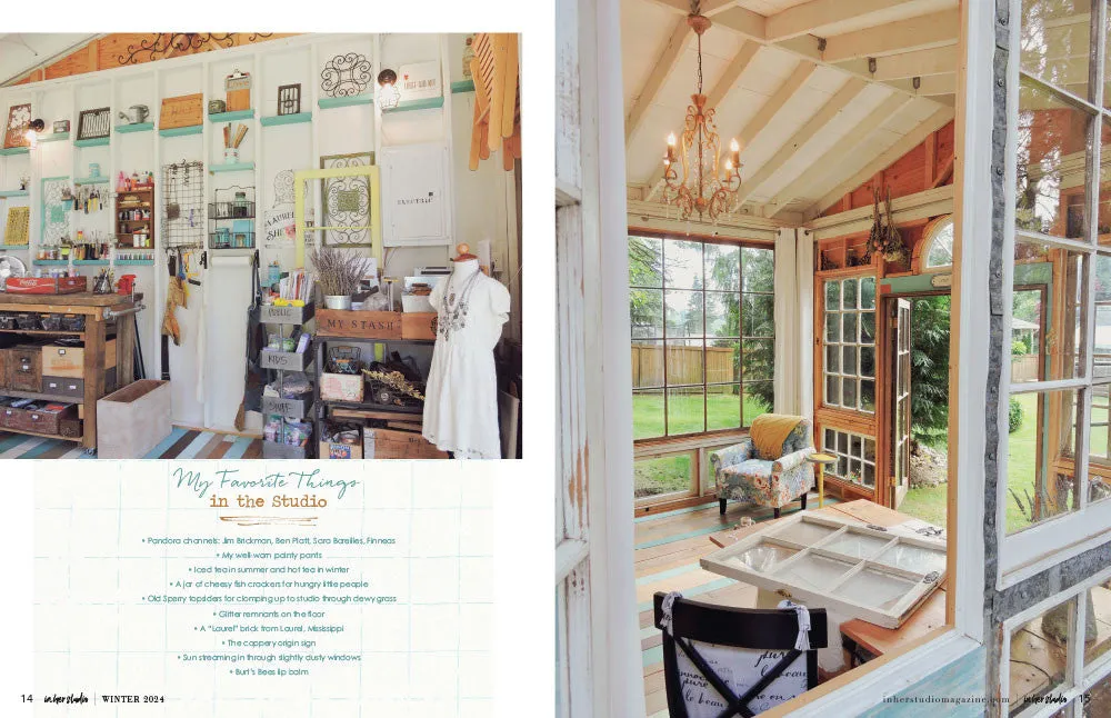 In Her Studio Winter 2024 blad PDF – kreative rom