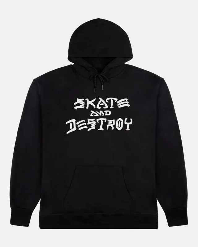 Thrasher Skate and Destroy hettegenser svart bomullsblanding