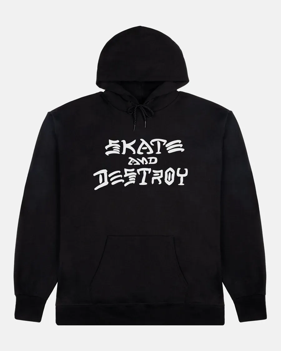 Thrasher Skate and Destroy hettegenser svart bomullsblanding