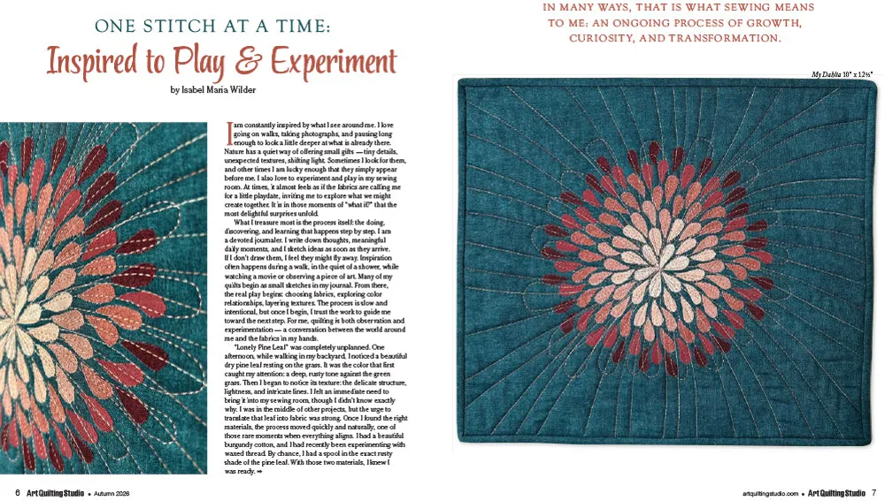 Stampington Art Quilting Studio Autumn 2026 nedlasting