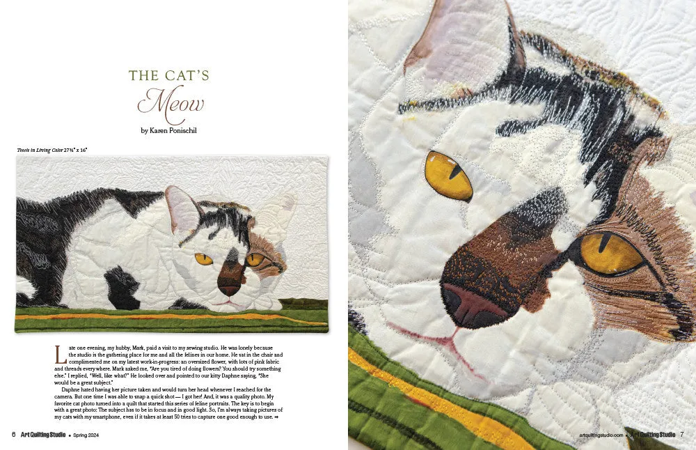 Stampington Art Quilting Studio blad vår 2024 PDF