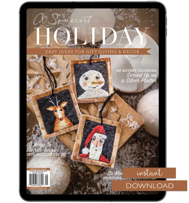 Stampington A Somerset Holiday 18 blad PDF juleideer gavepynt