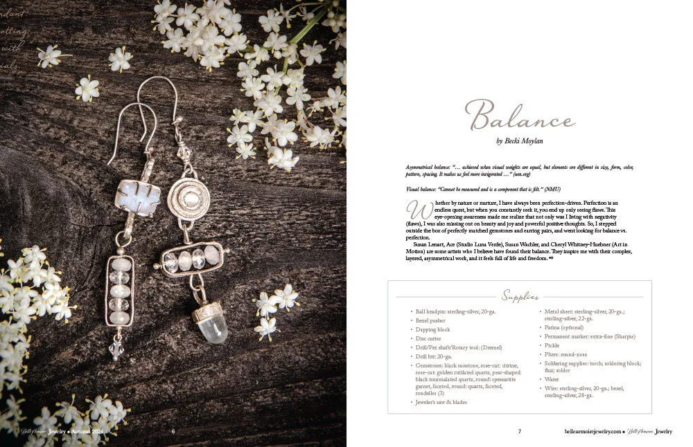 Stampington Belle Armoire Jewelry blad Autumn 2024 smykker