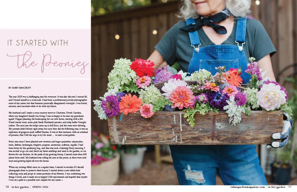 Stampington In Her Garden Spring 2026 blad PDF hageideer