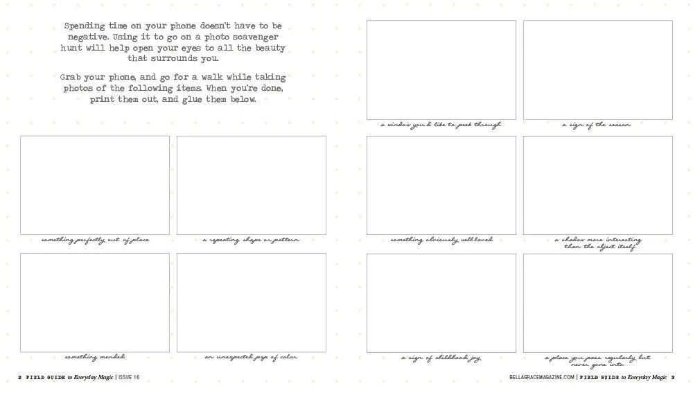 Stampington Field Guide Issue 16 arbeidsbok mindfulness