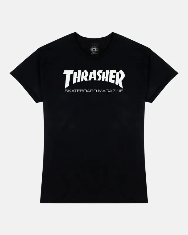 Thrasher Skate Mag t-skjorte svart dame bomull
