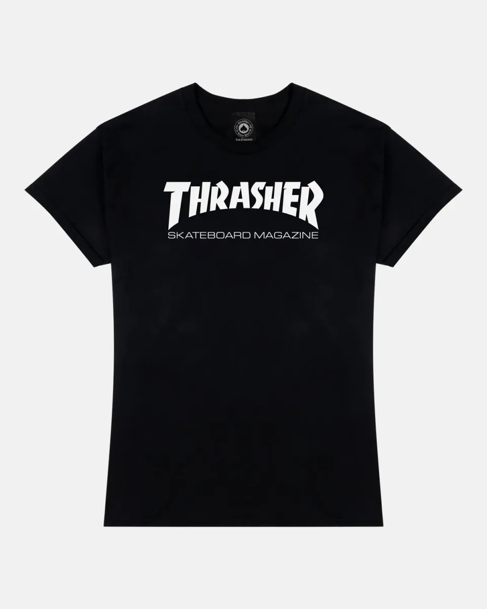 Thrasher Skate Mag t-skjorte svart dame bomull