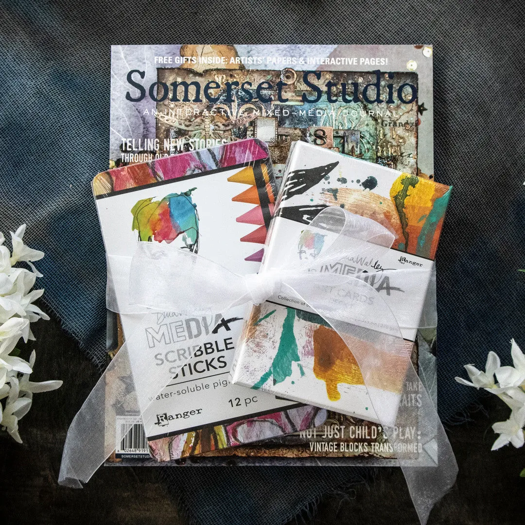 Stampington Somerset Studio Art Cards Bundle blad med 12 farger