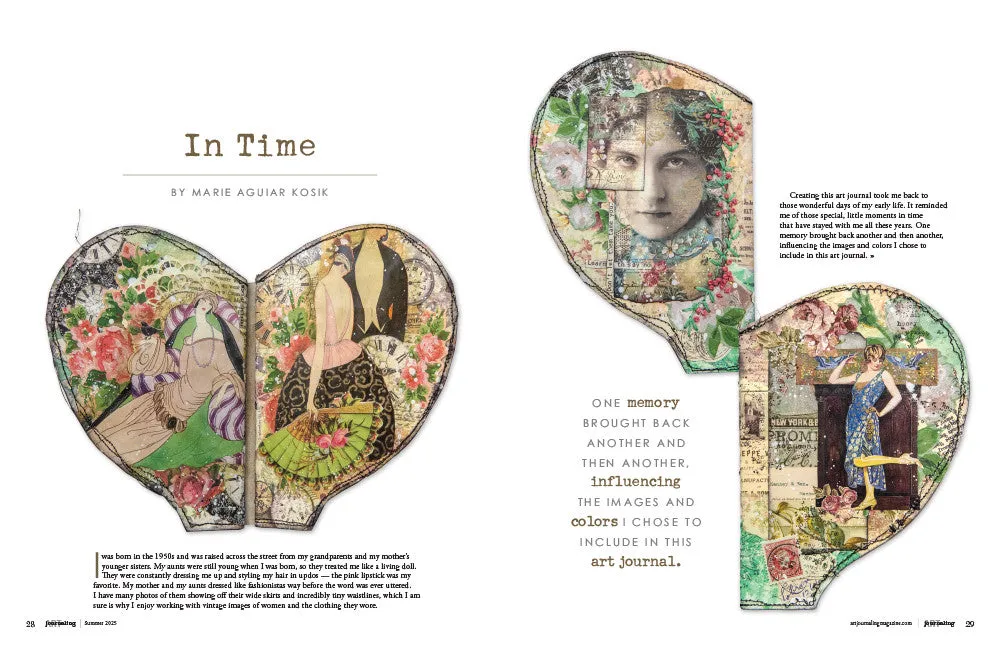 Stampington Art Journaling Summer 2025 e-blad PDF kunst