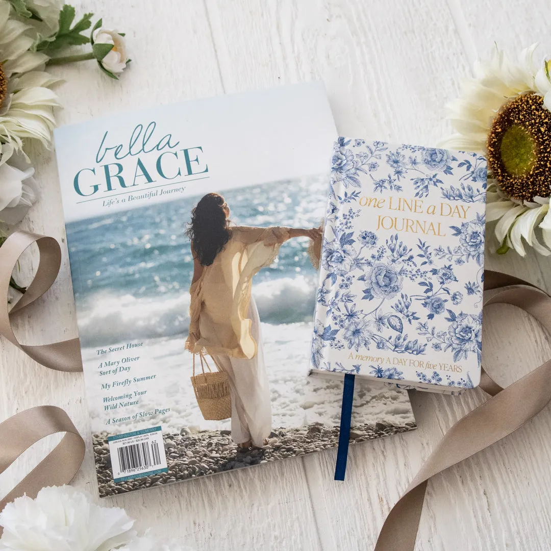 Stampington Bella Grace One Line a Day blad bundle Blue Delft