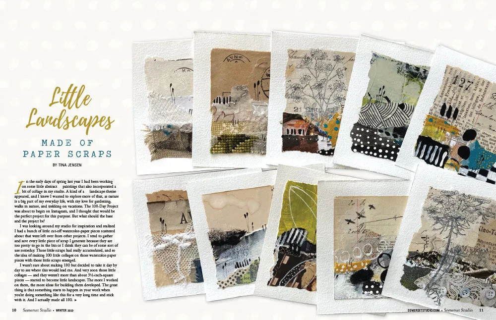 Stampington Somerset Studio Winter 2023 blad mixed media