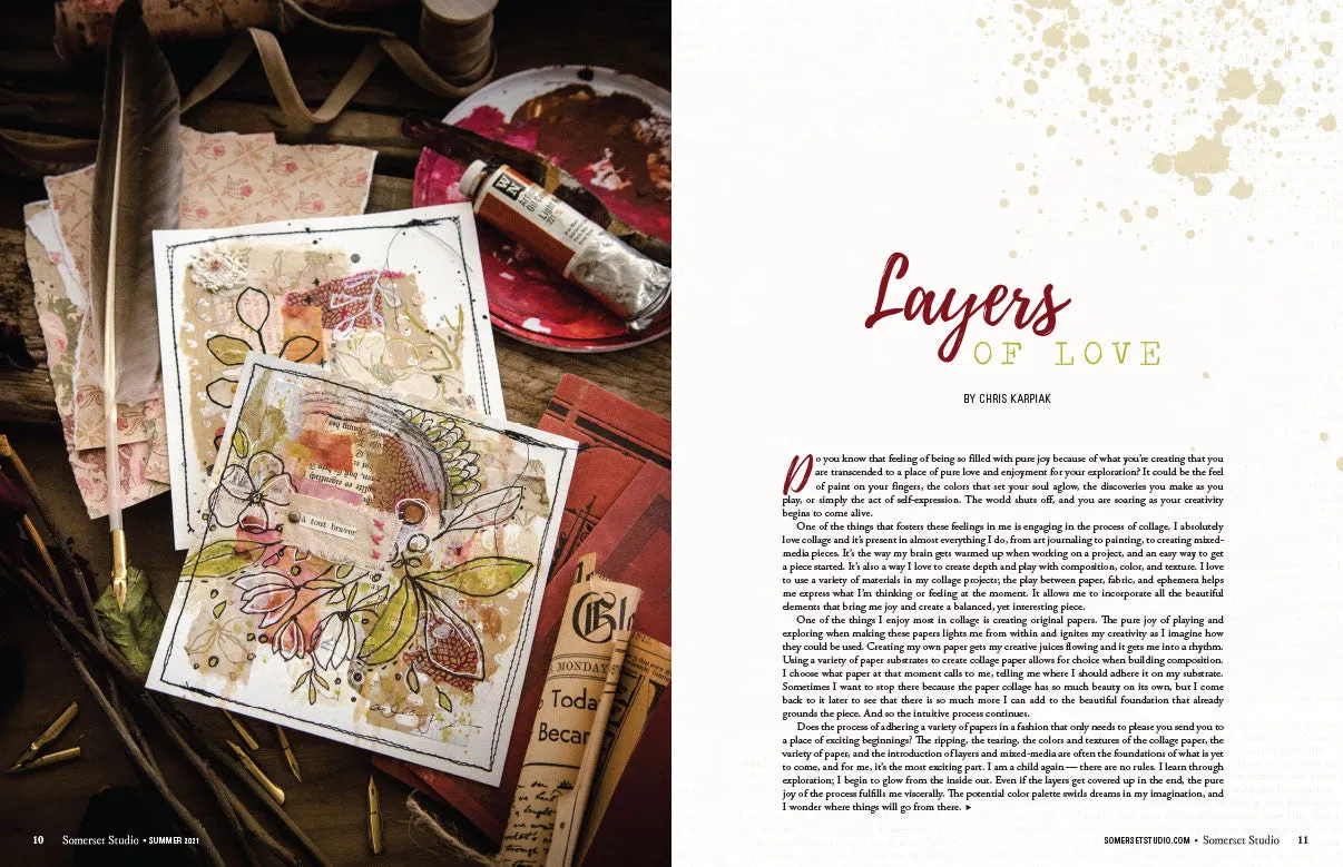 Stampington Somerset Studio Summer 2021 blad PDF mixed-media
