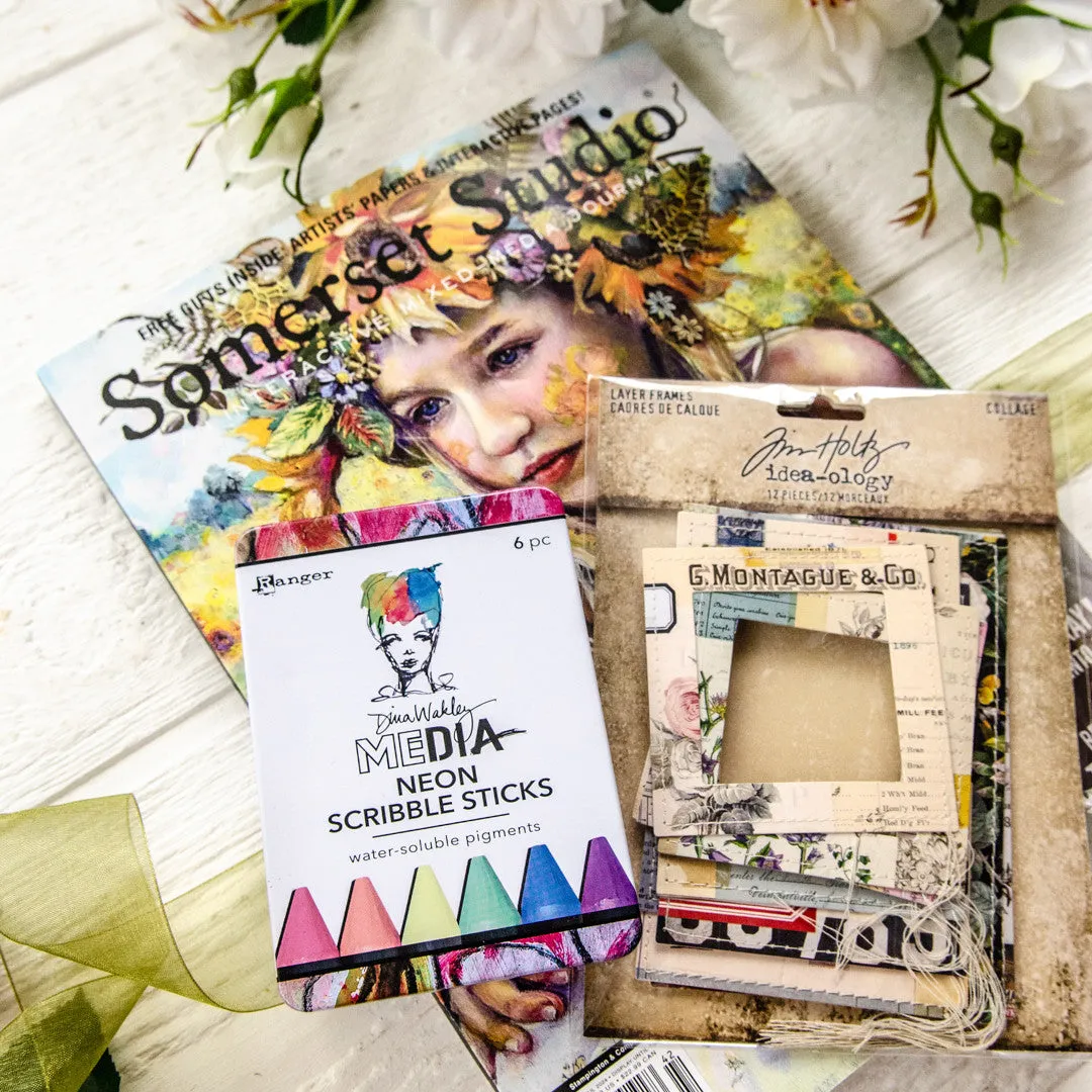 Stampington Layered Frames Somerset Studio bundle Summer 2024