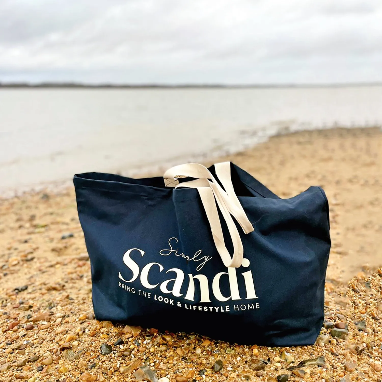 Simply Scandi Classic tote handlenett navy canvas