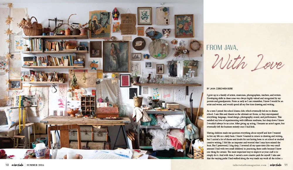 Stampington In Her Studio Summer 2026 blad sommerutgave atelier