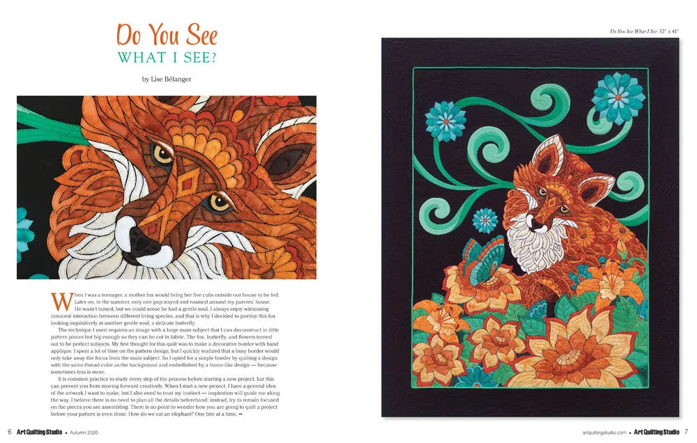Stampington Art Quilting Studio blad høst 2020 PDF