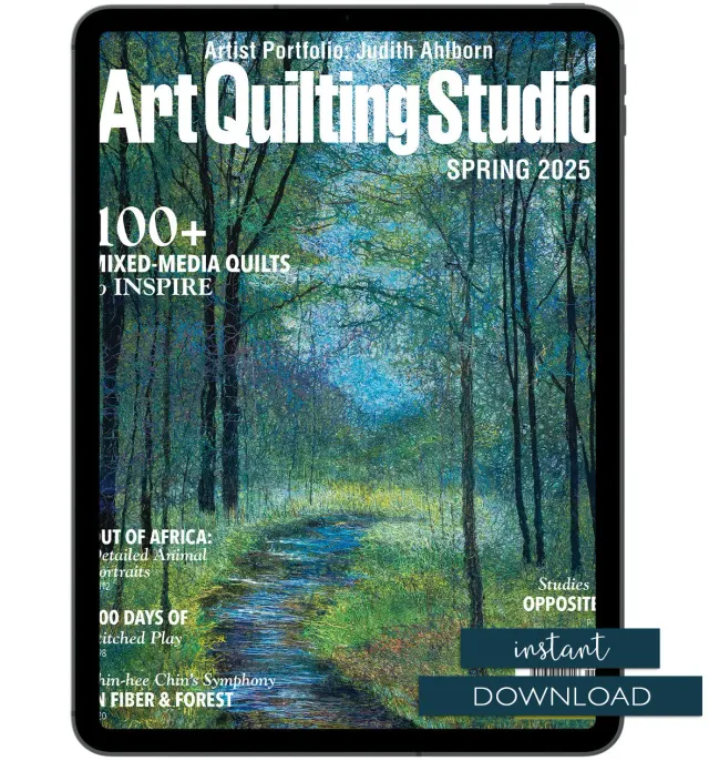 Stampington Art Quilting Studio Spring 2025 blad PDF