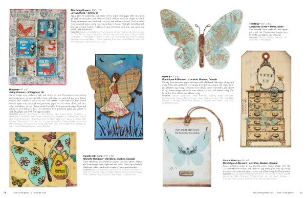 Stampington Book of Templates Premier Issue blad digital med maler