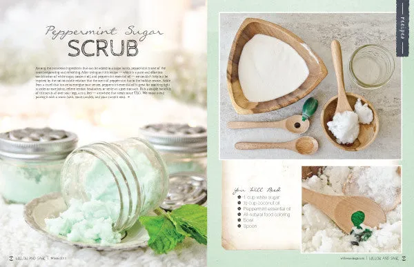 Stampington Willow and Sage Winter 2016 blad digitalutgave hudpleie