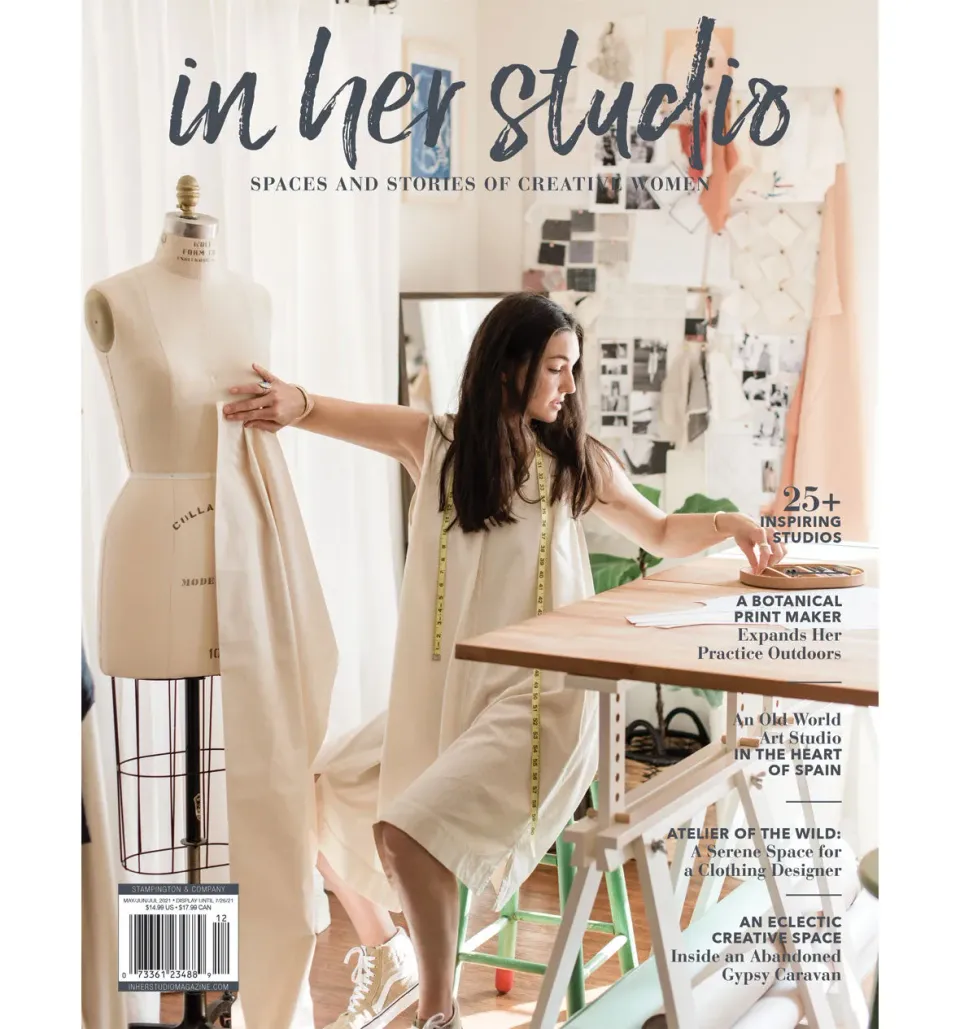 Stampington In Her Studio Summer 2021 blad papir 160 sider