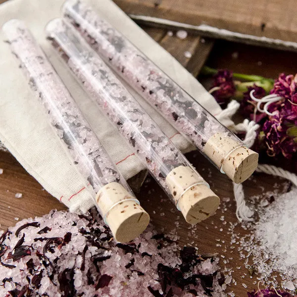 Stampington Hibiscus Bath Salts Vials DIY-sett badesalt