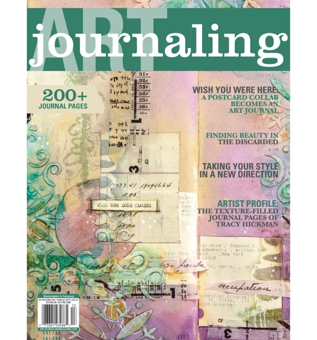 Stampington Art Journaling Autumn 2021 blad digital akvarell