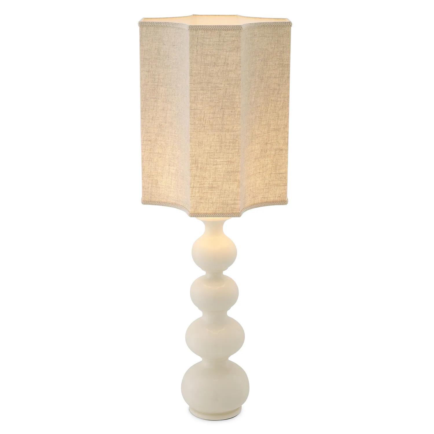 Eichholtz Mabel bordlampe hvit keramikk