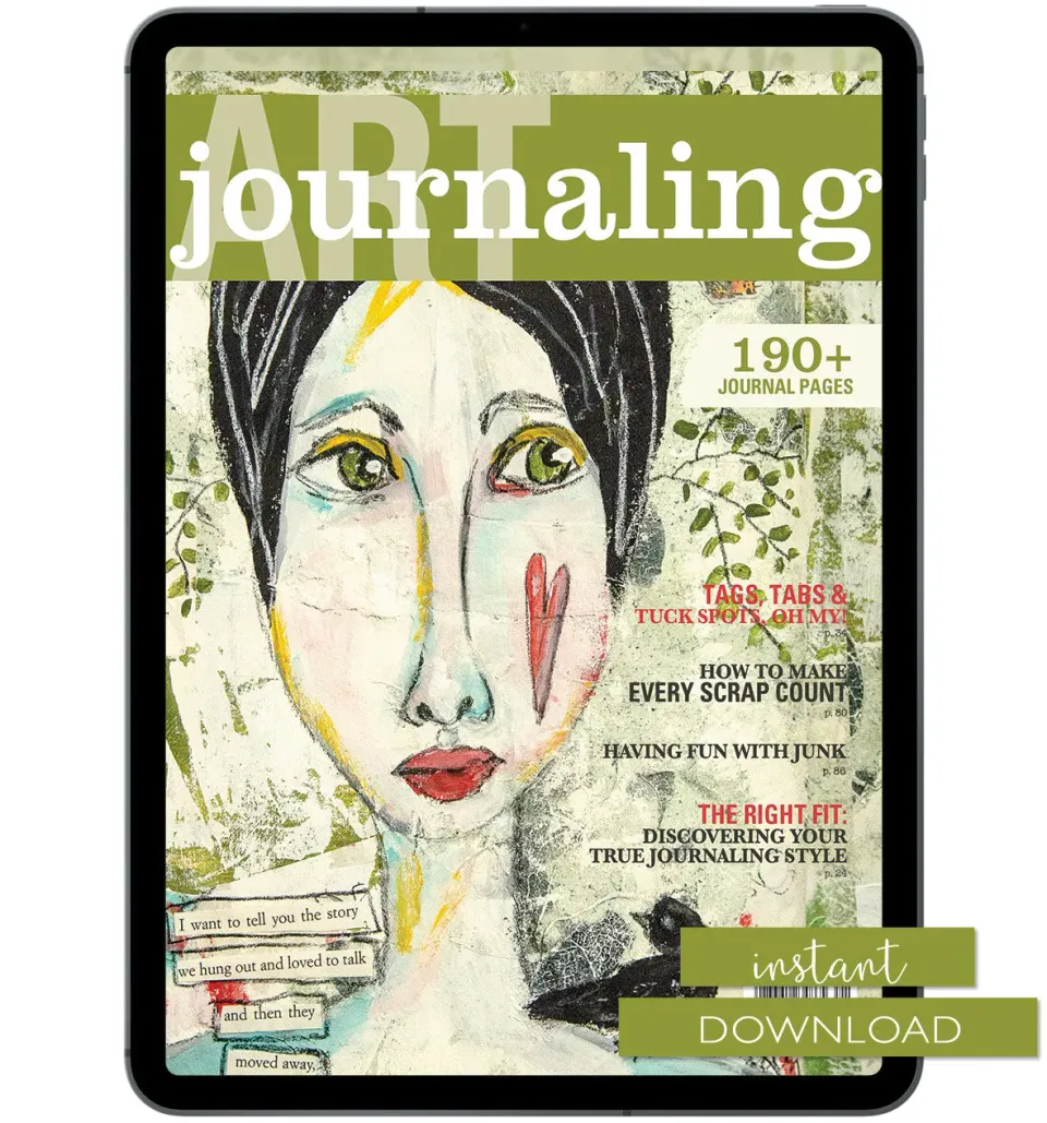 Stampington Art Journaling Vår 2022 e-blad PDF collage