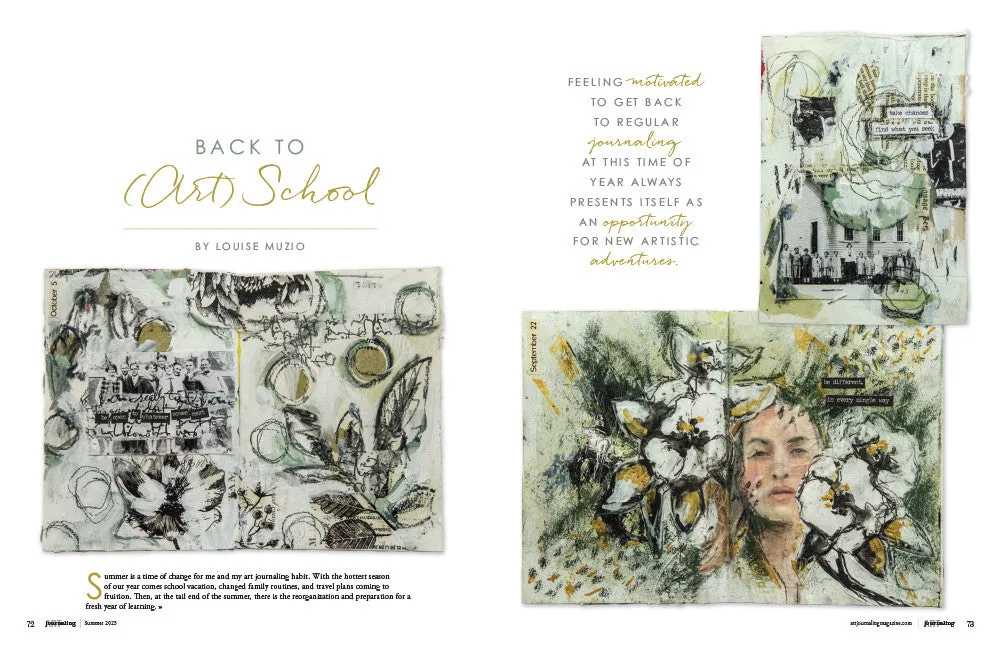 Stampington Art Journaling Summer 2023 blad pdf kollasj