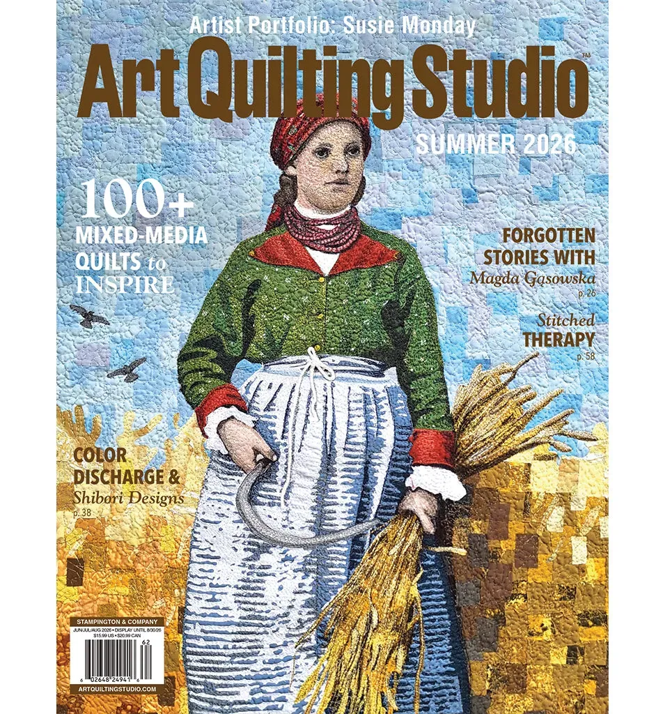 Stampington Art Quilting Studio Summer 2026 blad quilt