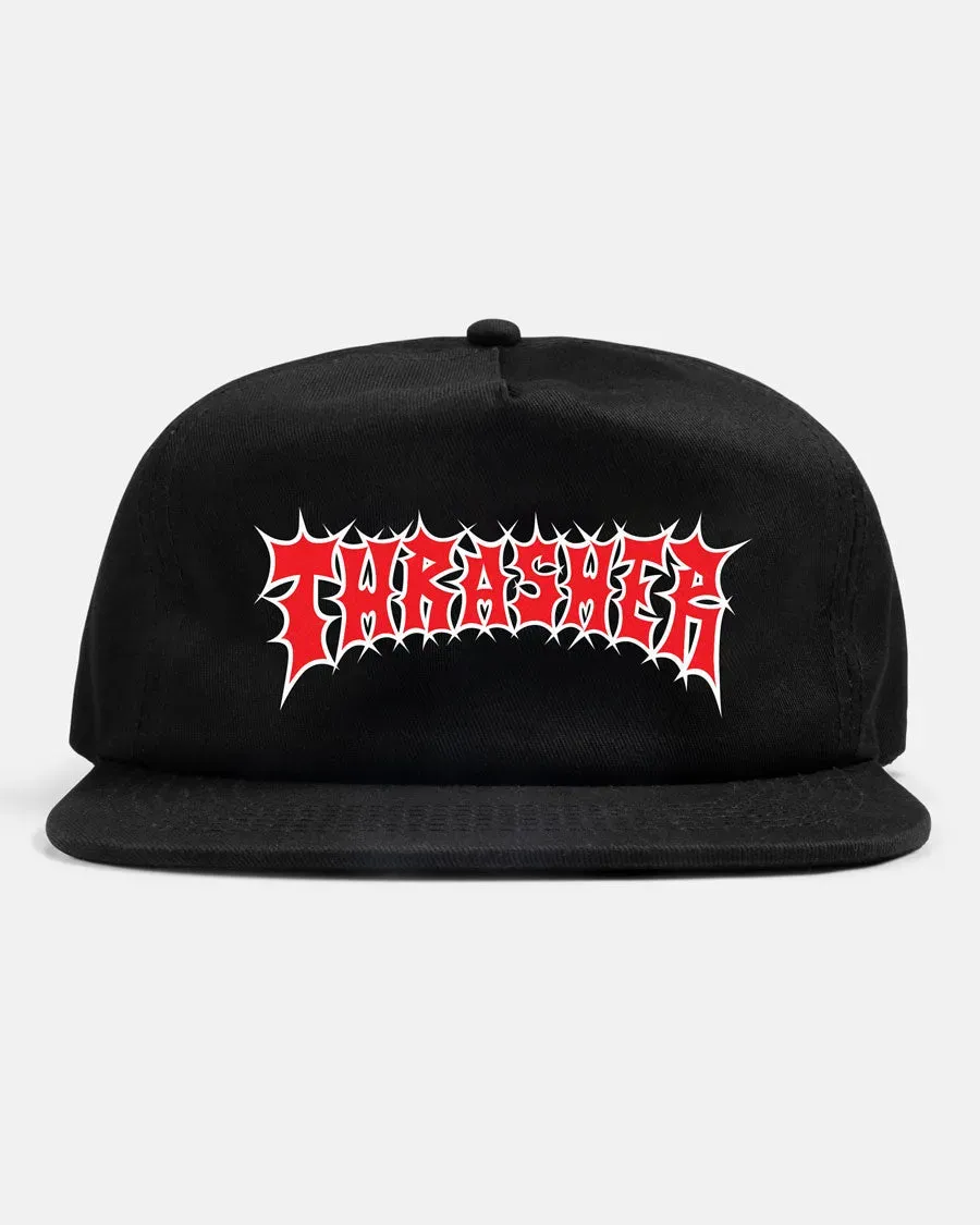 Thrasher Spikey snapback caps svart – bomullsblanding