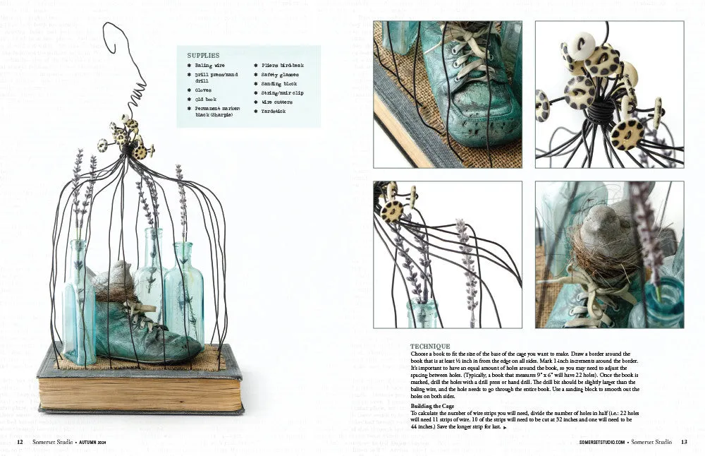 Stampington Somerset Studio Autumn 2024 blad mixed media