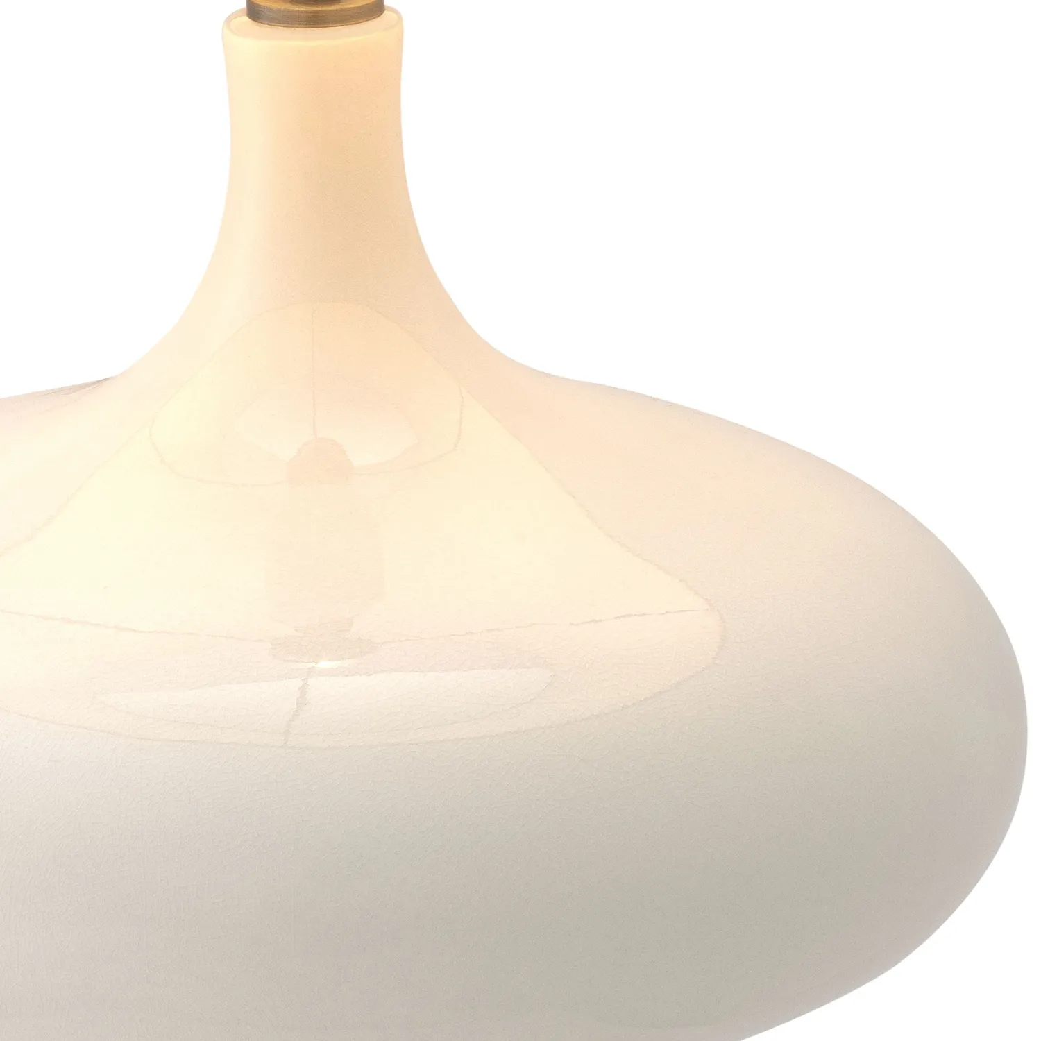 Imagicasa Jones bordlampe hvit keramikk messing