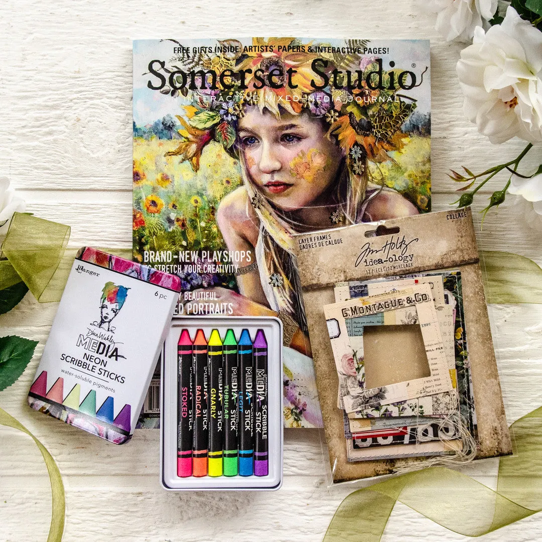 Stampington Layered Frames Somerset Studio bundle Summer 2024