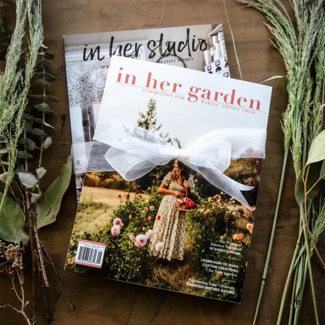 Stampington Sacred Spaces Springtime pakke 2 blad hage studio