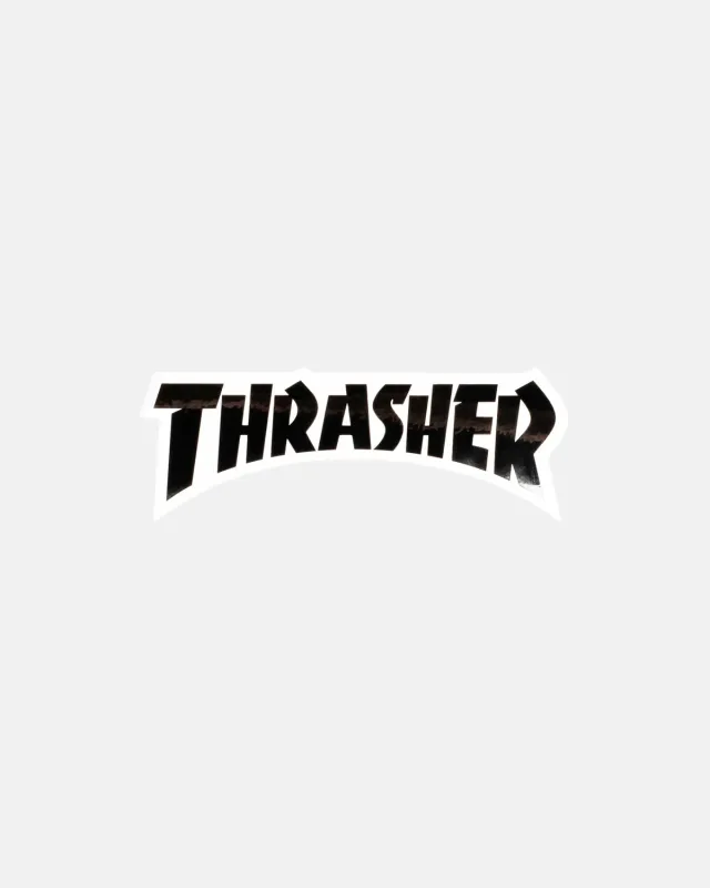 Thrasher die cut sticker klistremerke svart