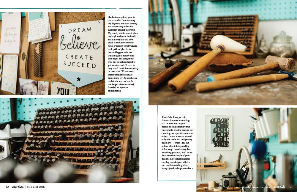 Stampington In Her Studio Summer 2023 blad 160 sider atelier