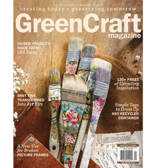 Stampington GreenCraft Winter 2024 blad gjenbruk